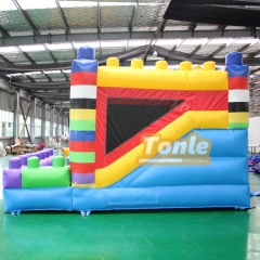 Lego block themed bouncy castle bouncy house water slide combo