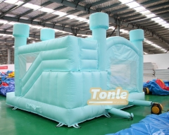 Macaron Dream Blue Inflatable Wedding Castle Wedding Inflatable Bounce House Slide Combo