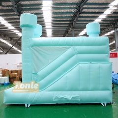 Macaron Dream Blue Inflatable Wedding Castle Wedding Inflatable Bounce House Slide Combo