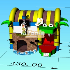 Peter Pan's Pirate Adventure Bouncy Castle Bouncy Bouncy House with Slides