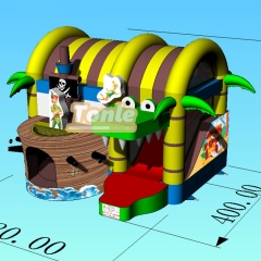 Peter Pan's Pirate Adventure Bouncy Castle Bouncy Bouncy House with Slides