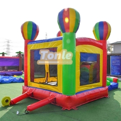 Hot Air Balloon inflatable bounce house jumping castle with dual lane water slide for sale