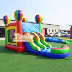 hot air balloon bounce house w/ water slide