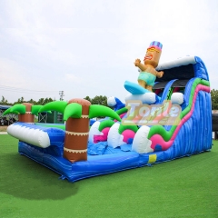 Inflatable tiki themed water slide