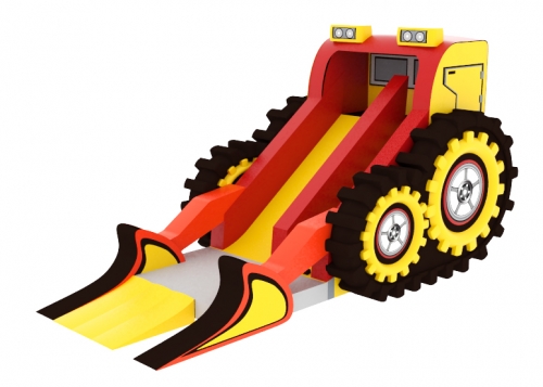 Manufacturer custom inflatable bulldozer dry slides for sale