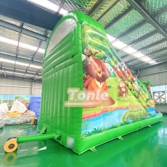 Forest animal theme inflatable dry slide