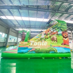 Forest animal theme inflatable dry slide