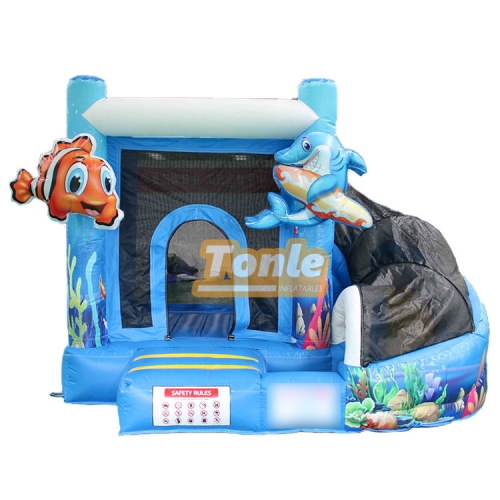 Clownfish Underwater world themed bouncy castle combo