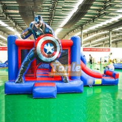 China Supplier Marvel Iron Man Theme Inflatable Bounce House Slide Combo