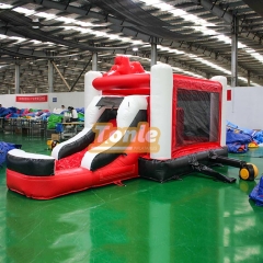 hot air balloon bounce house w/ water slide