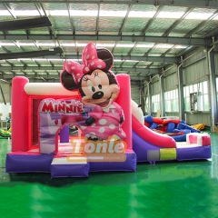 Manufacturer Disney themed Minnie Inflatable Bounce House slide combo for sale
