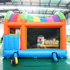 Zoo themed children's inflatable castle