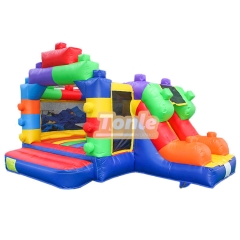 Lego blocks inflatable children's castle combo