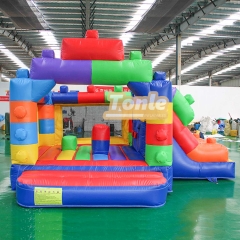 Lego blocks inflatable children's castle combo