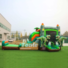 Hot Air Balloon inflatable bounce house jumping castle with dual lane water slide for sale