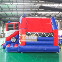Manufacturer sells fire truck themed inflatable castle combo
