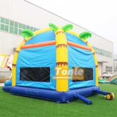 Wholesale kids shark-themed bouncy castle slides for sale