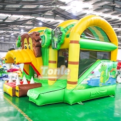 Supplier forest lion theme bouncy castle combo for sale