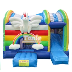 13ft unicorn theme bouncy castle slide combo