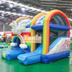 13ft unicorn theme bouncy castle slide combo