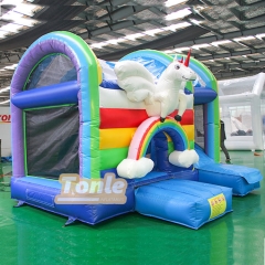 13ft unicorn theme bouncy castle slide combo