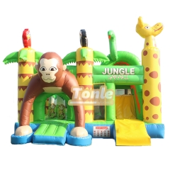 Custom jungle themed bouncy castle