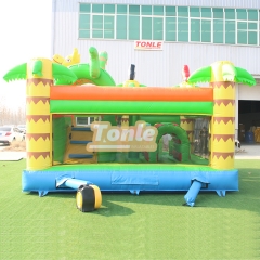 Custom jungle themed bouncy castle