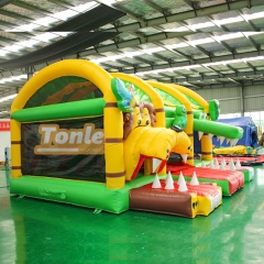 Crocodile Lion Jungle Theme Bouncy Castle