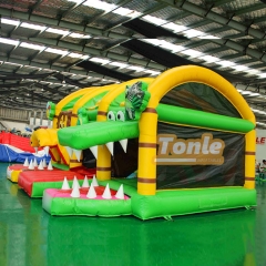 Crocodile Lion Jungle Theme Bouncy Castle