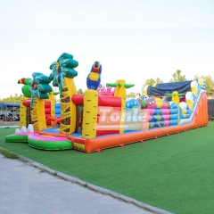 Factory customized ocean theme large inflatable slide park
