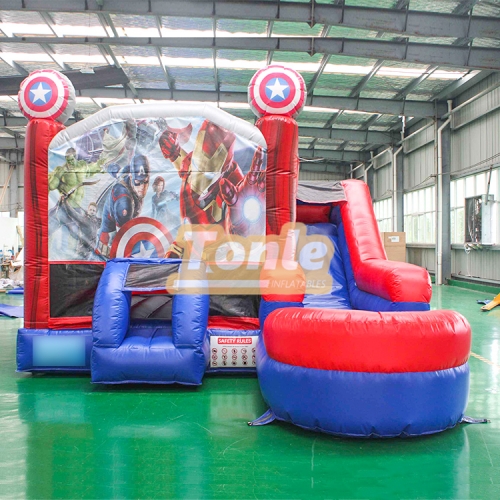Marvel superhero themed bouncer for bounce house business