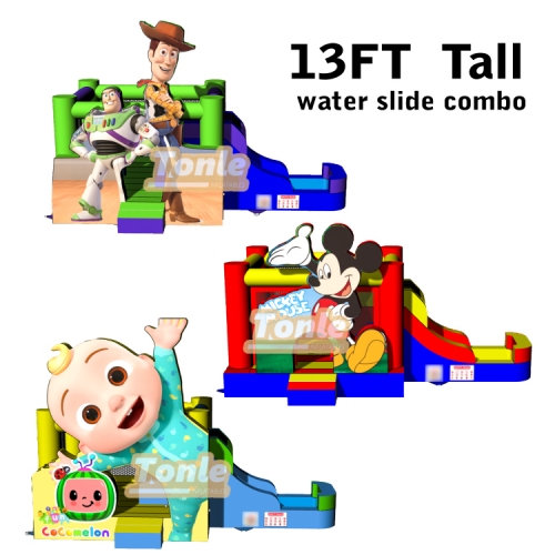 Disney Mickey Mouse Toy Story Cocomelon themed Water Slide Inflatable Bounce House Bouncy Castle