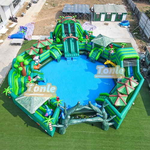 inflatable land water park inflatable water park pool water playground