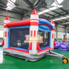 American flag star theme bouncy castle
