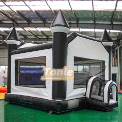 classic black and white Commercial Grade Inflatable Bounce House