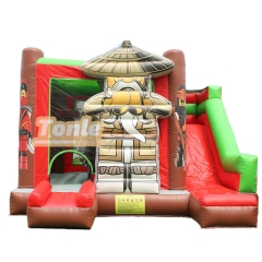 Ninja Warrior Theme Inflatable Bounce House slide combo