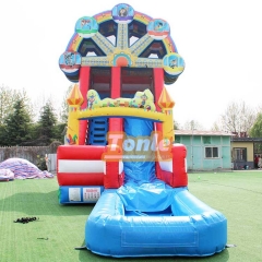 Commercial Grade 27ft Playground Ferris Wheel Theme Inflatable Water Slide