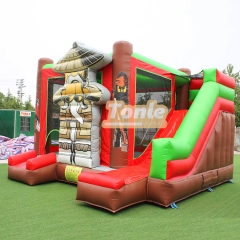 Ninja Warrior Theme Inflatable Bounce House slide combo