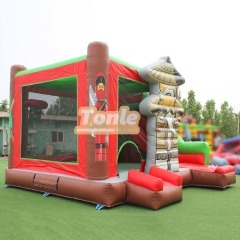 Ninja Warrior Theme Inflatable Bounce House slide combo