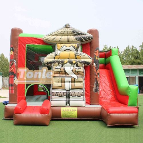 Ninja Warrior Theme Inflatable Bounce House slide combo