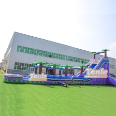 24FT Tropical Tree Inflatable Water Slide