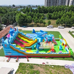 Ocean Shark Theme Inflatable Playground fun city