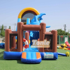 Shark theme inflatable slide inflatable fun city