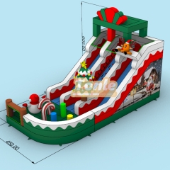 Christmas theme inflatable slide