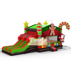 Christmas Gingerbread Man Inflatable bounce house slide combo
