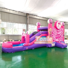 Barbie theme inflatable jumper water slide combo