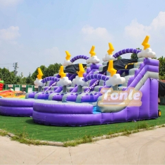 Purple Lightning inflatable Water Slide