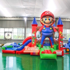 Mario inflatable jumper inflatable bounce house water slide combo