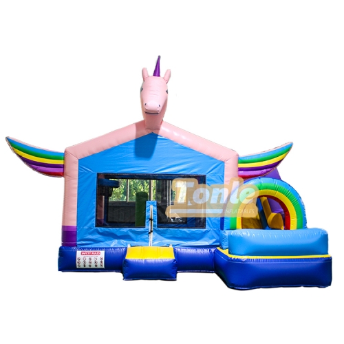 Unicorn Inflatable Jumping Castle Bounce House Water Slide Combo