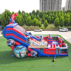 Superhero Spiderman Inflatable fun city Playground for Kids